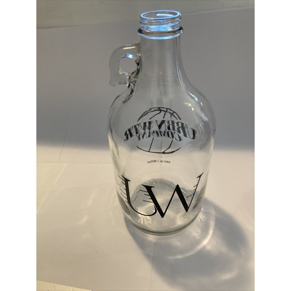 URBN WTR Glass Bottle Clear Half Gallon 64 OZ | 1.89 L | 1892 ML | Water Jar Jug - Picture 7 of 12